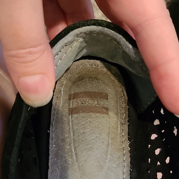 Toms moroccan cut out women's classic ballet flat black size 6 - Picture 9 of 10